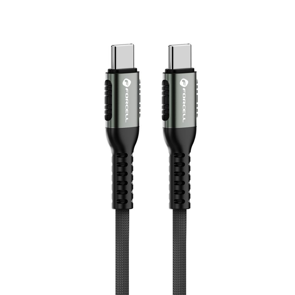 Cablu Forcell F-Energy C263 Type C la Type C QC4.0 PD 5A 240W 1,2 m -Negru